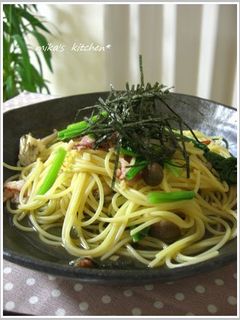 きのことほうれん草の和風パスタ-レシピのメイン写真