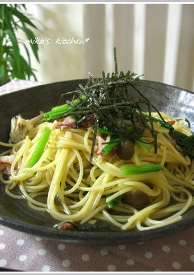 きのことほうれん草の和風パスタ-レシピのメイン写真