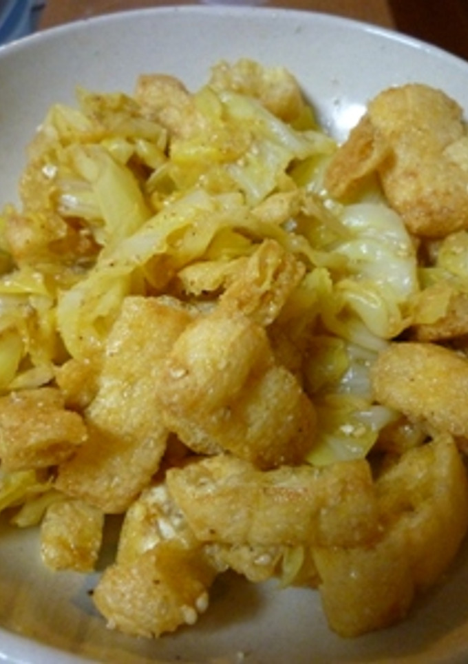 油揚げとキャベツの酢の物-レシピのメイン写真