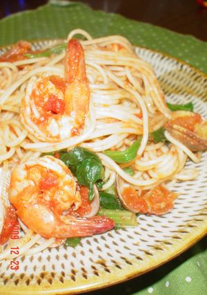 えびとあさりのクリスマスパスタ-レシピのメイン写真