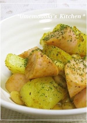 ✿お魚ソーセージとポテト、大豆のカレー味-レシピのメイン写真