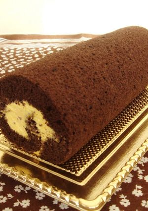 南瓜とココアのロールケーキ-レシピのメイン写真