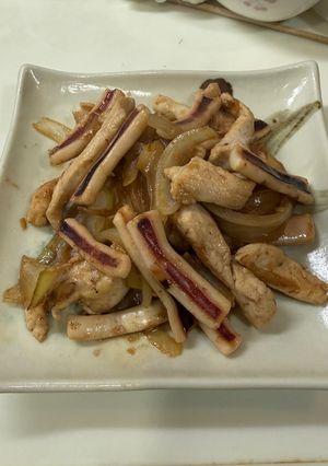 イカと鶏むね肉の生姜焼き-レシピのメイン写真