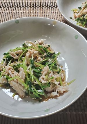 豆苗のサラダチキン和え-レシピのメイン写真