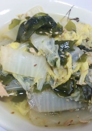 白菜☆ツナ☆わかめの旨煮-レシピのメイン写真