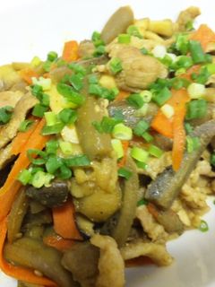豚こま☆ナス☆焼きたれカレー炒め-レシピのメイン写真