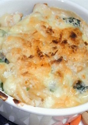 フライパン一つで鶏とほうれん草のグラタン-レシピのメイン写真
