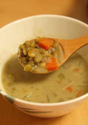 レンズ豆の豆乳グリーンカレースープ-レシピのメイン写真