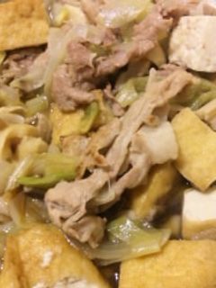 簡単!厚揚げと豚肉の煮物-レシピのメイン写真