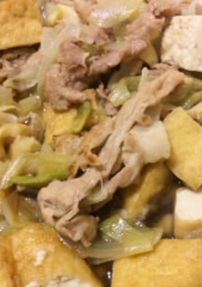 簡単！厚揚げと豚肉の煮物-レシピのメイン写真