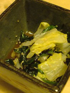 白菜とほうれんそうと塩昆布deおひたし-レシピのメイン写真