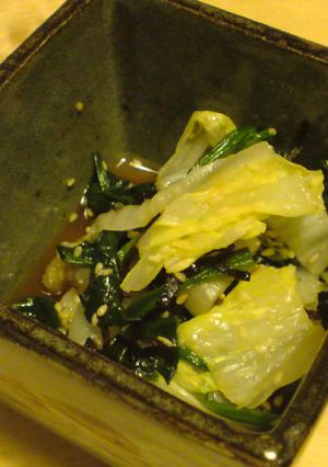 白菜とほうれんそうと塩昆布deおひたし-レシピのメイン写真