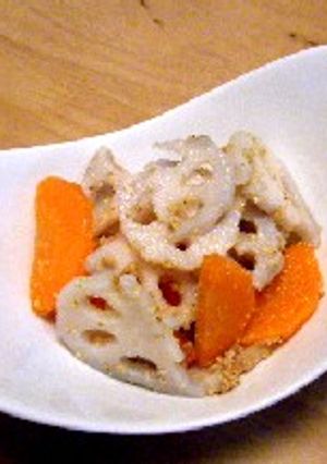 れんこんとにんじんのごま酢あえ-レシピのメイン写真