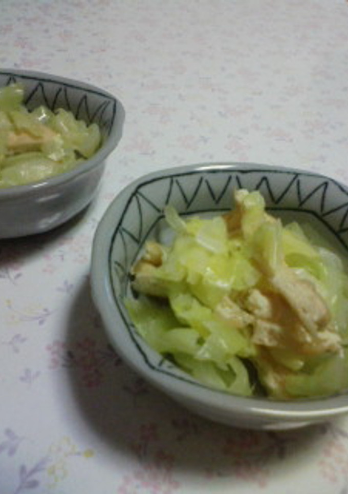 キャベツと油揚げの酢の物-レシピのメイン写真