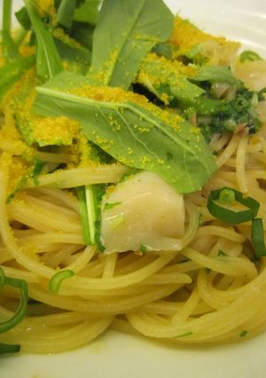 京風♪からすみとホタテのにんにくパスタ-レシピのメイン写真