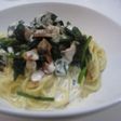 ベーコンとほうれん草のクリームパスタ