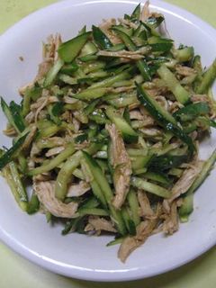 きゅうりと鶏むね肉のごま和え-レシピのメイン写真