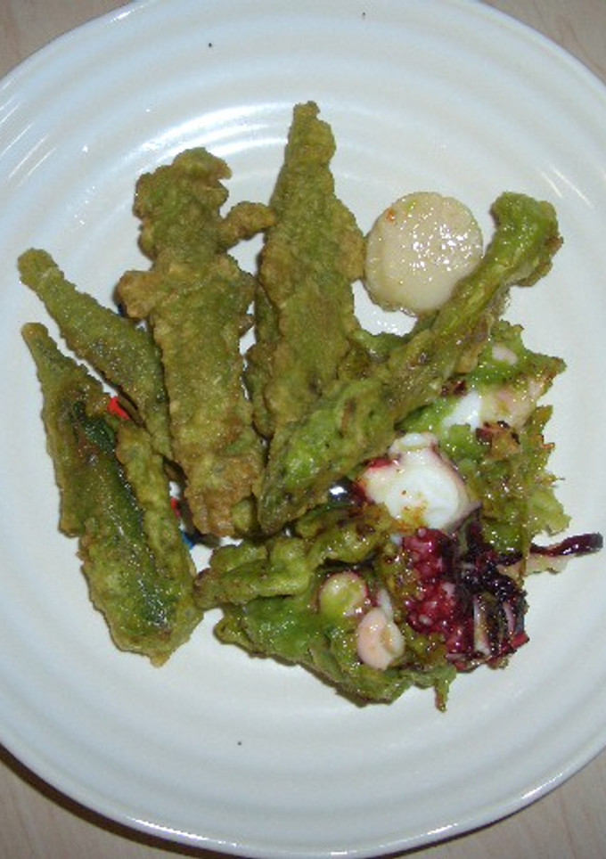魚介と野菜の青汁てんぷら-レシピのメイン写真