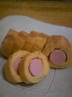 魚肉ソーセージのバームクーヘン風卵焼き-レシピのメイン写真