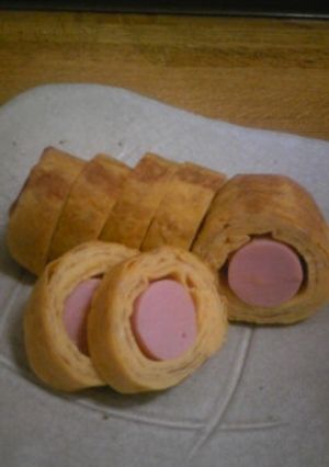 魚肉ソーセージのバームクーヘン風卵焼き-レシピのメイン写真