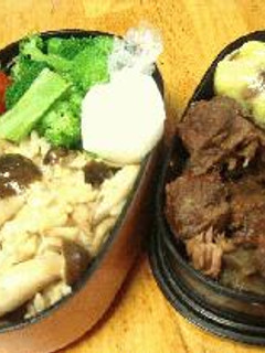 まぐろとこんにゃくの煮物弁当-レシピのメイン写真