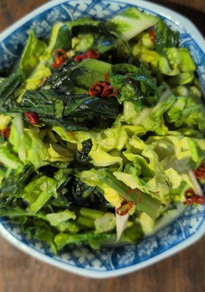 ほうれん草と春キャベツ出汁塩麹漬け-レシピのメイン写真