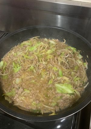 ひき肉と野菜の味噌炒め。-レシピのメイン写真