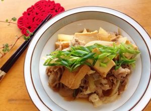 節約！豚こまと厚揚げのすき焼き風-レシピのメイン写真