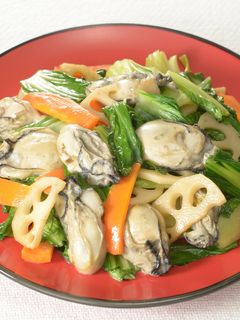 かきと青梗菜のオイスター炒め-レシピのメイン写真