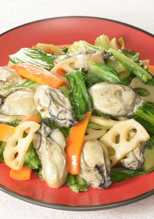 かきと青梗菜のオイスター炒め-レシピのメイン写真