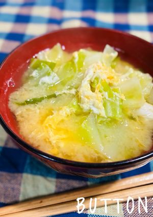 優しい味♡キャベツの溶き卵味噌汁-レシピのメイン写真
