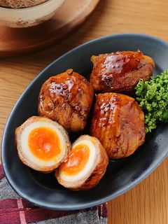 【ごはんがすすむ】肉巻き卵の甘辛照り焼き-レシピのメイン写真