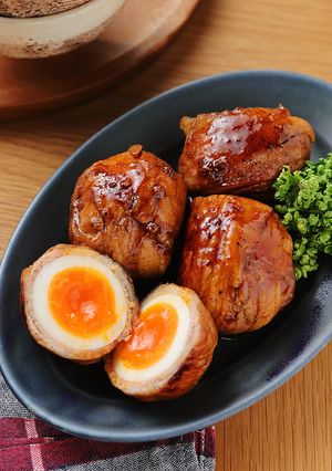 【ごはんがすすむ】肉巻き卵の甘辛照り焼き-レシピのメイン写真
