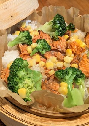 鮭とコーンのせいろご飯-レシピのメイン写真