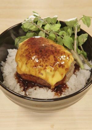 ダブルチーズハンバーグ丼-レシピのメイン写真