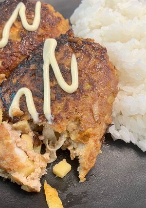 【時短】いぶりがっこ入りつくねバーグ-レシピのメイン写真