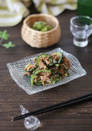 ゴーヤとさば味噌煮缶和え-レシピのメイン写真
