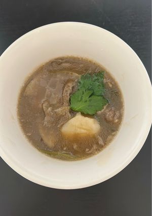 米粉の牛肉ごぼうすいとん♡-レシピのメイン写真