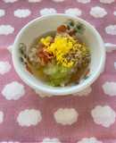納豆と野菜のサラダうどん＊幼児食