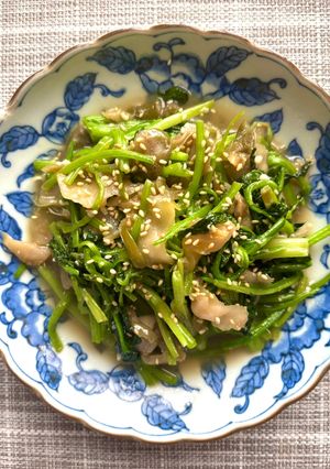 ほうれん草と搾菜の塩炒め-レシピのメイン写真