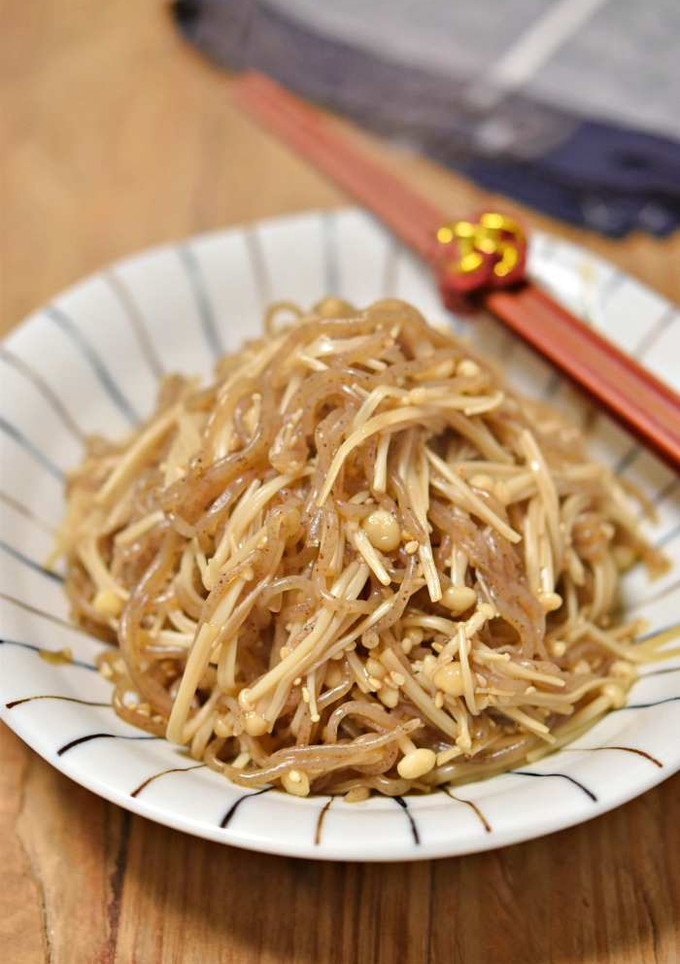 しらたきとえのきの炒り煮-レシピのメイン写真