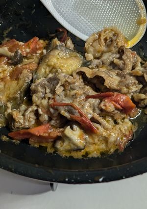 肉とナスのトマトチーズ焼き（2人分）-レシピのメイン写真