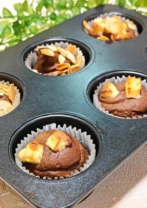 クリームチーズ入り米粉のココアマフィン-レシピのメイン写真