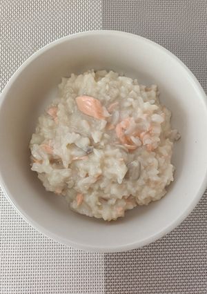 鮭ときのこの豆乳リゾット-レシピのメイン写真
