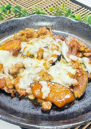 ホクホクかぼちゃと豚肉のとろ〜りチーズ焼き-レシピのメイン写真