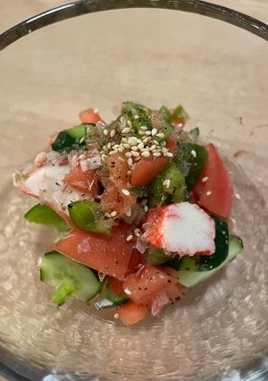 和風サラダ⭐︎カニカマ夏野菜⭐︎ピリ辛-レシピのメイン写真