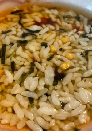 お茶漬けが余ってる時に！めんつゆおかゆ風　冷たい-レシピのメイン写真