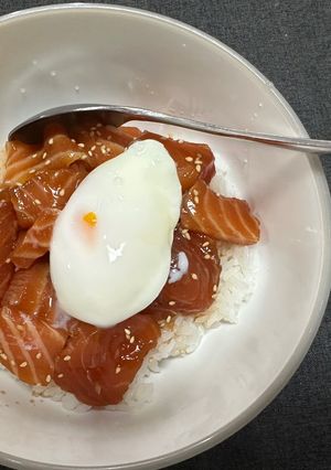 超簡単！サーモンユッケ丼🐟-レシピのメイン写真