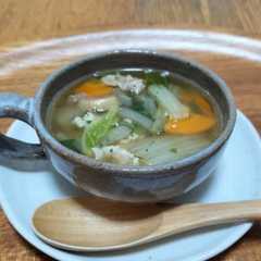 รูปของ とろあま白菜のあったかスープ【柏市学校給食】