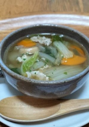 とろあま白菜のあったかスープ【柏市学校給食】-レシピのメイン写真